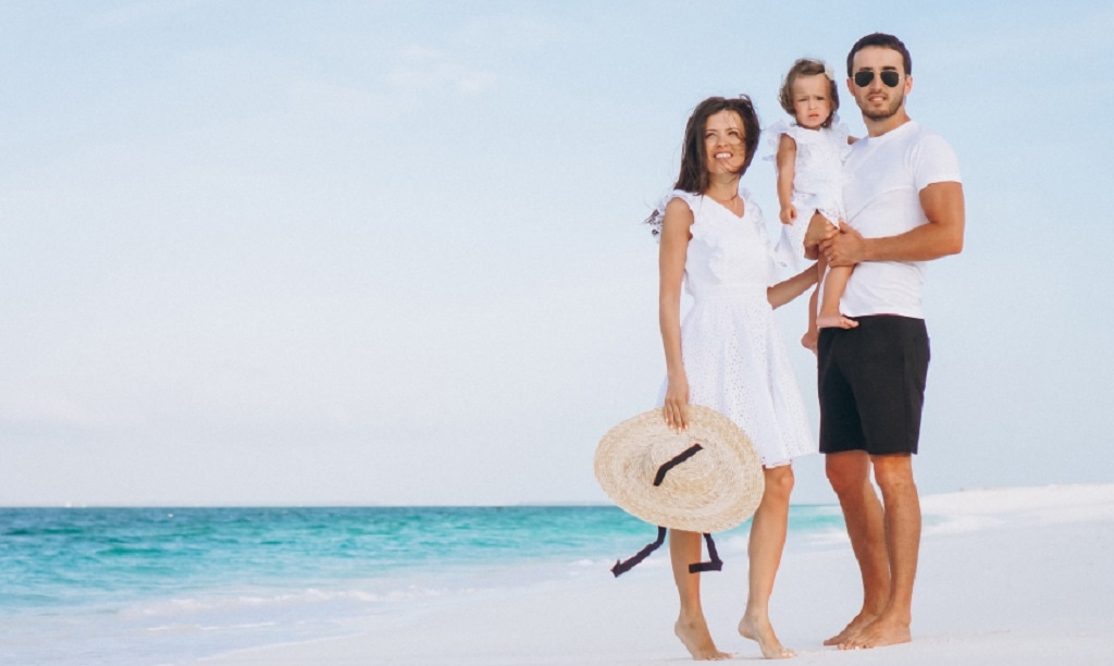 Family on a beach